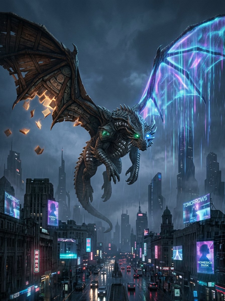 Intricate Poetic Dragon Fantasy Text — result 3