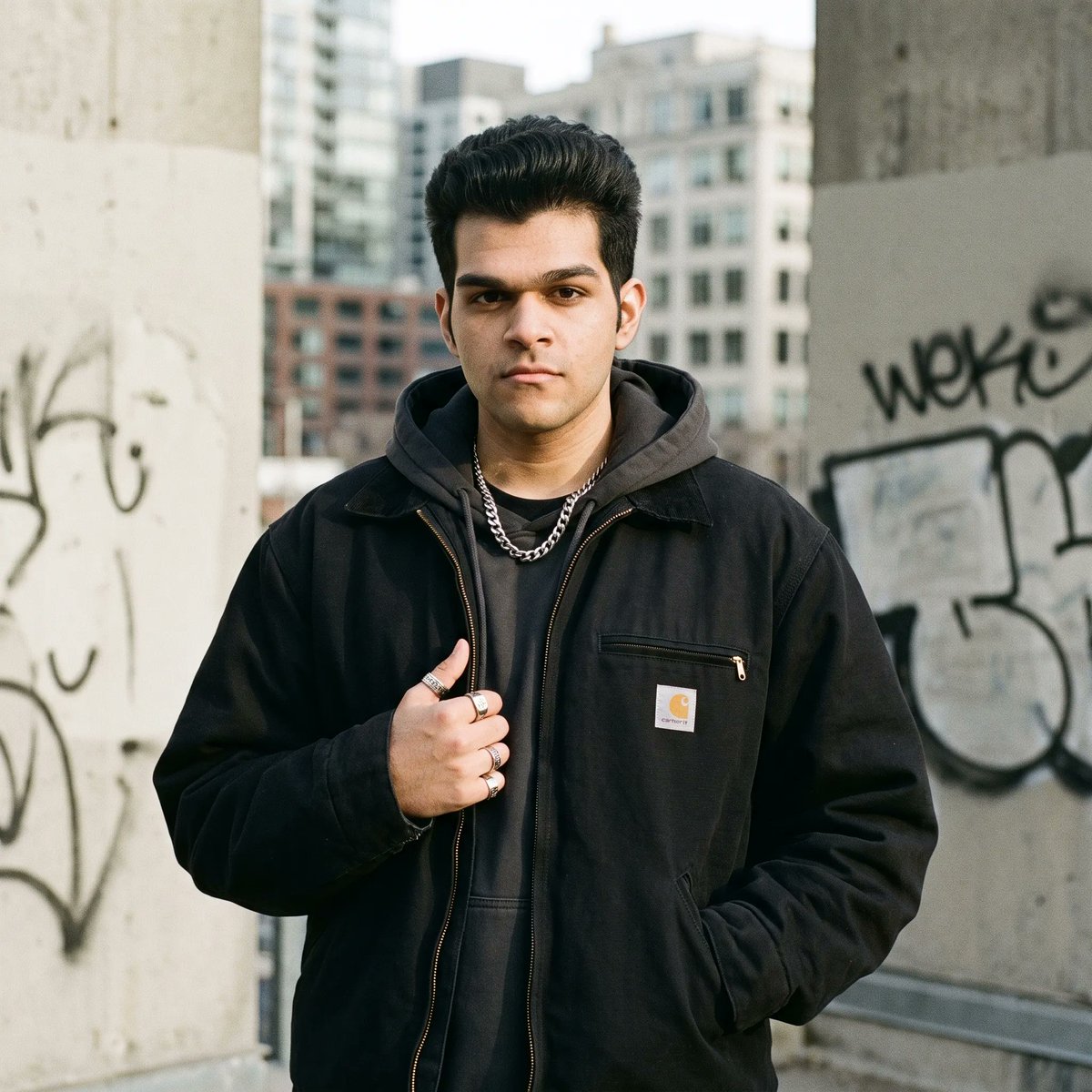 Streetwear Editorial Portrait Identity Retention reference image 1