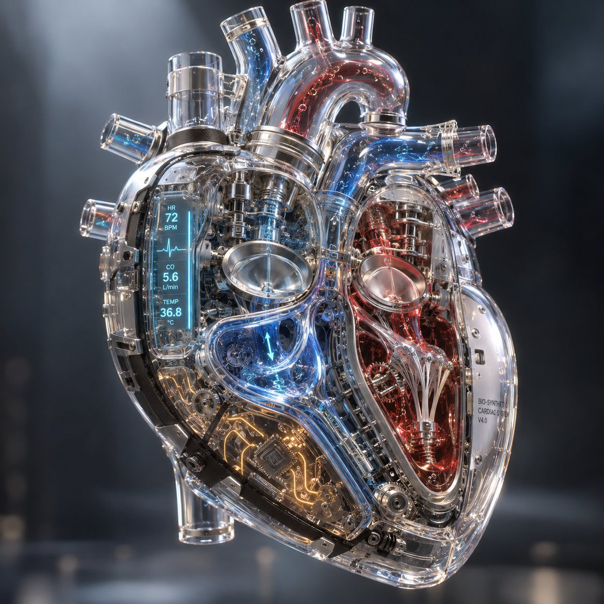 Exploded Transparent Artificial Heart — result 2