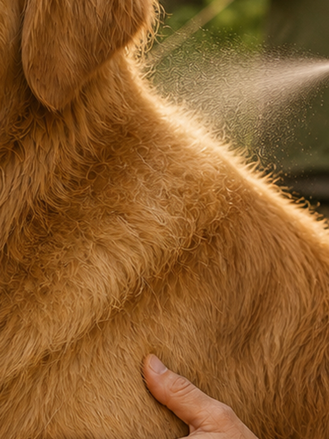 Golden Retriever Spray Ad reference image 1