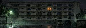 参考效果：雨夜的日式公寓