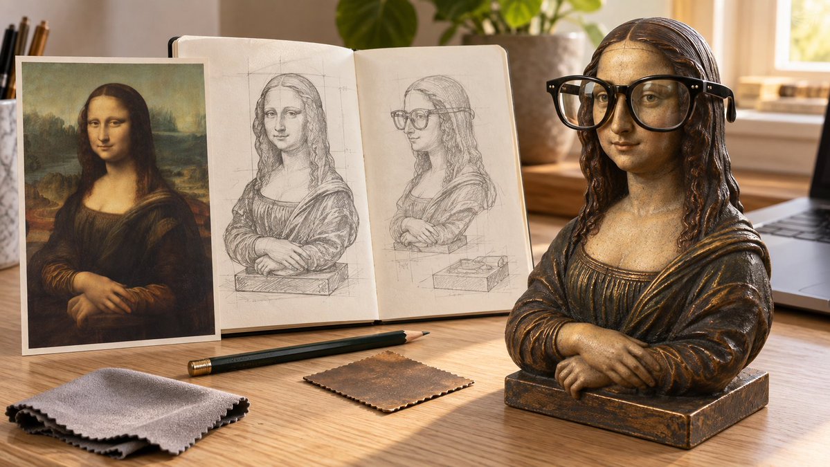 Mona Lisa Bust Eyeglass Stand