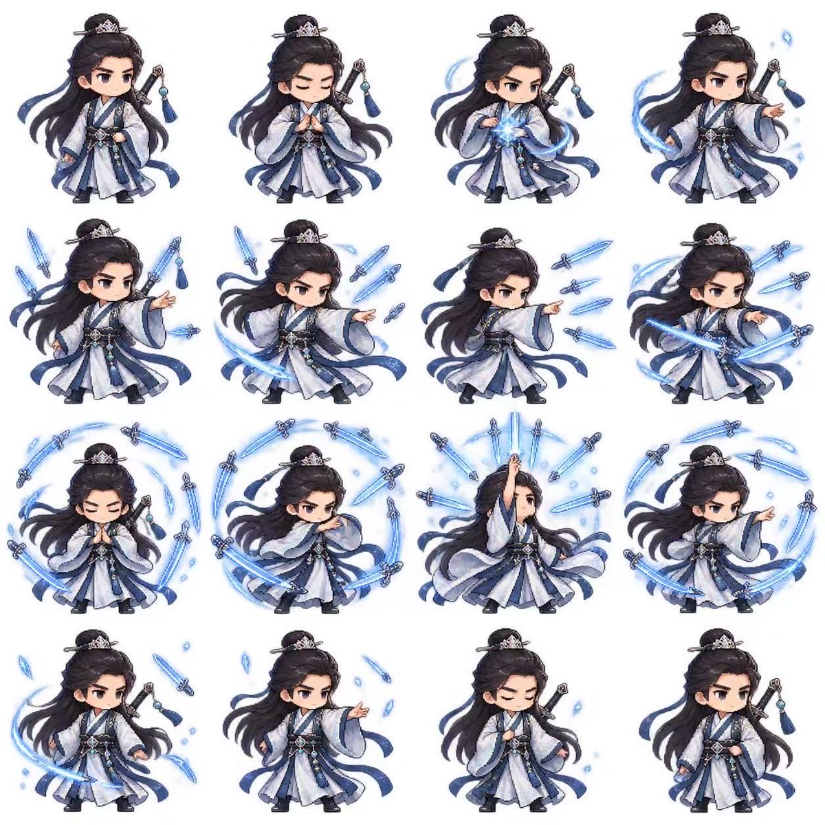 Chibi Xianxia Sword Sprite Sheet