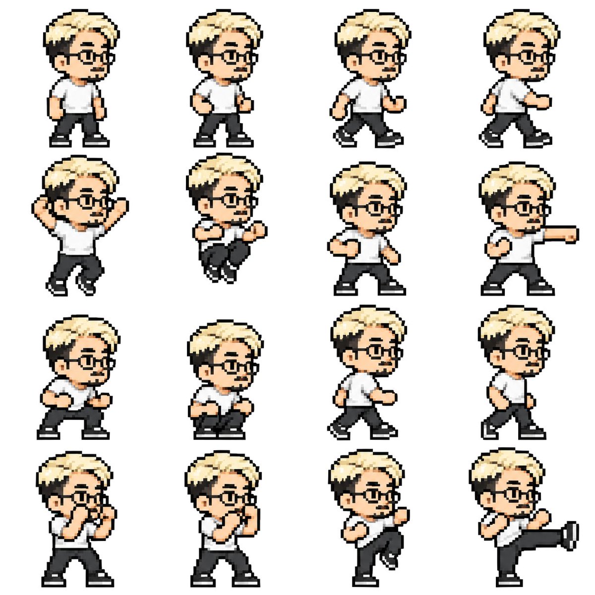 Pixel Art Battle Motion Sprite Sheet
