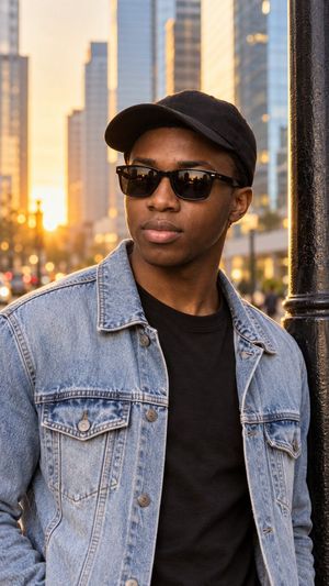 参考效果：Urban Golden Hour Male Portrait