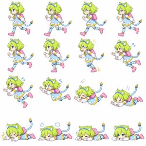 参考效果：2D Game Animation Sprite Sheet Generator