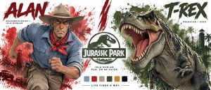 参考效果：Alan 与 T-Rex 的电影级角色设定集