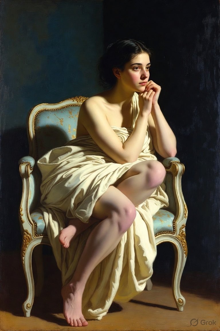 Melancholic Fine Art Oil Portrait — result 2