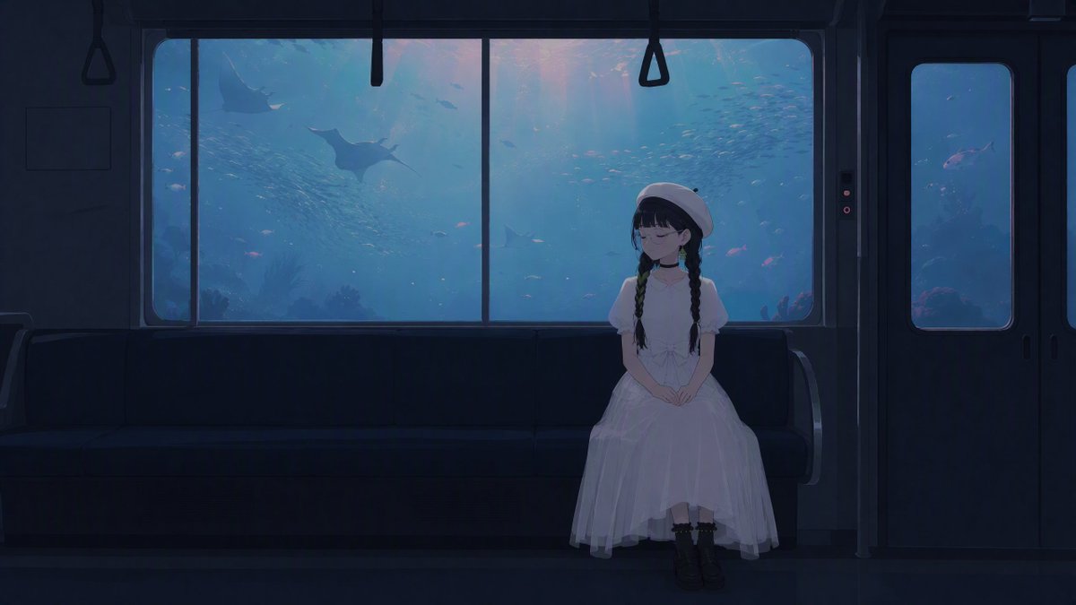 Anime Train at Dusk with Mount Fuji — result 2