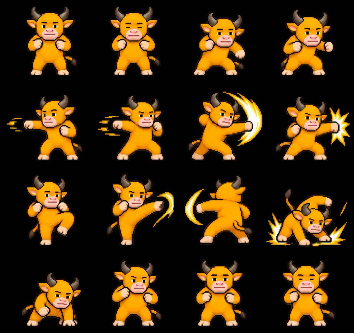 Pixel Sprite Sequence Template