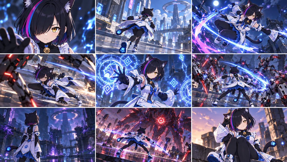 3D Action Game Sprite Grid