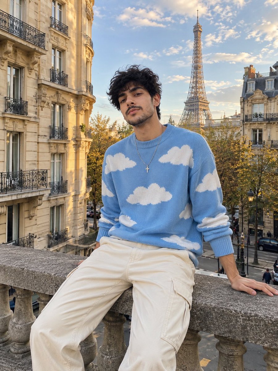 Realistic Paris Travel Portrait