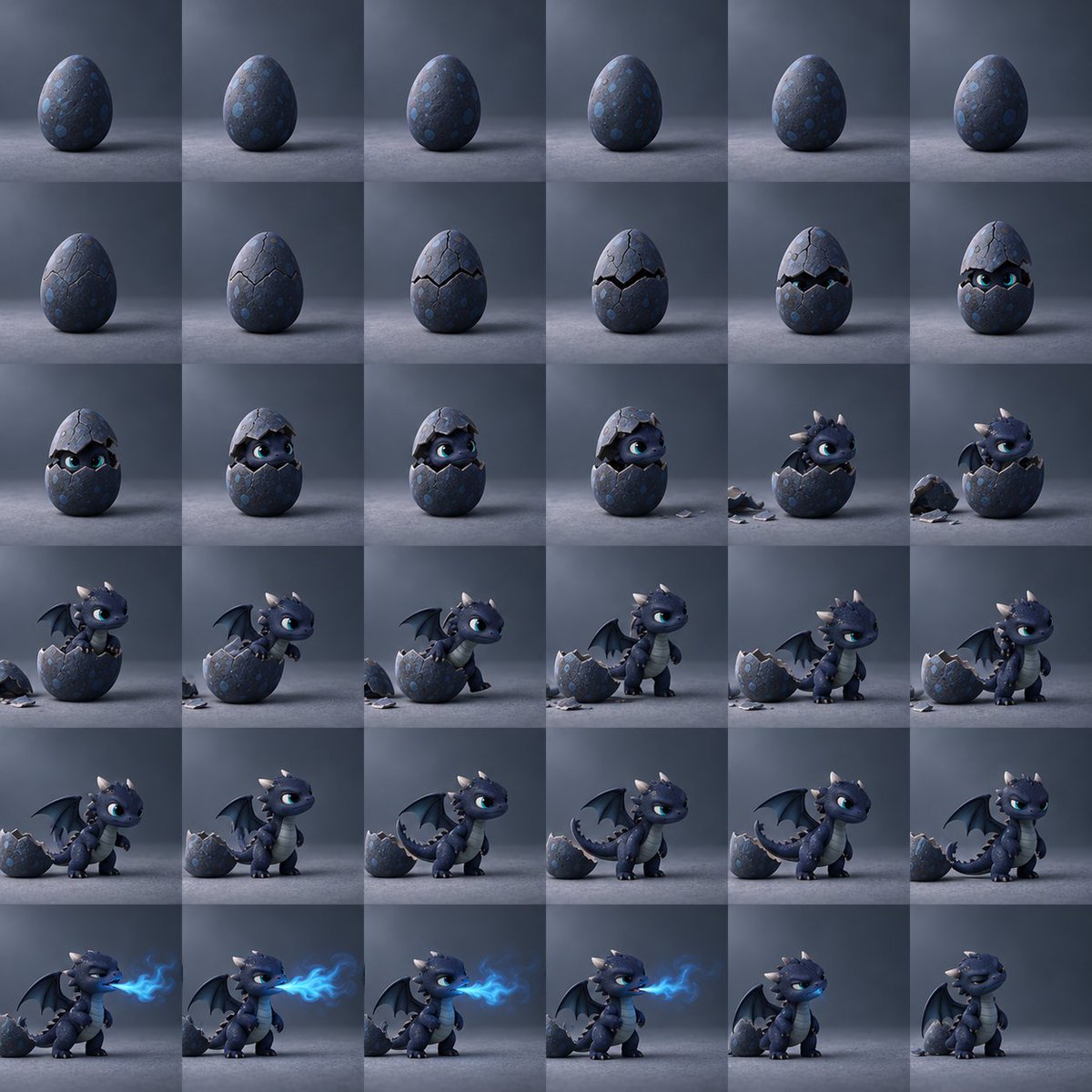 Baby Dragon Hatching Storyboard