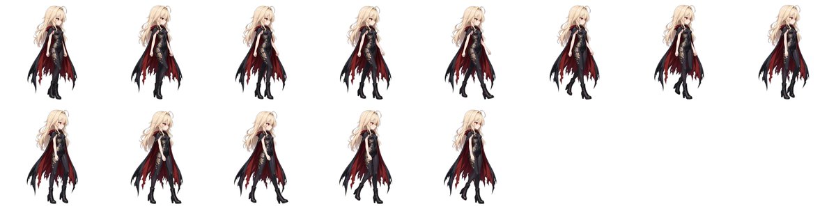 Gothic Vampire Sprite Sheet