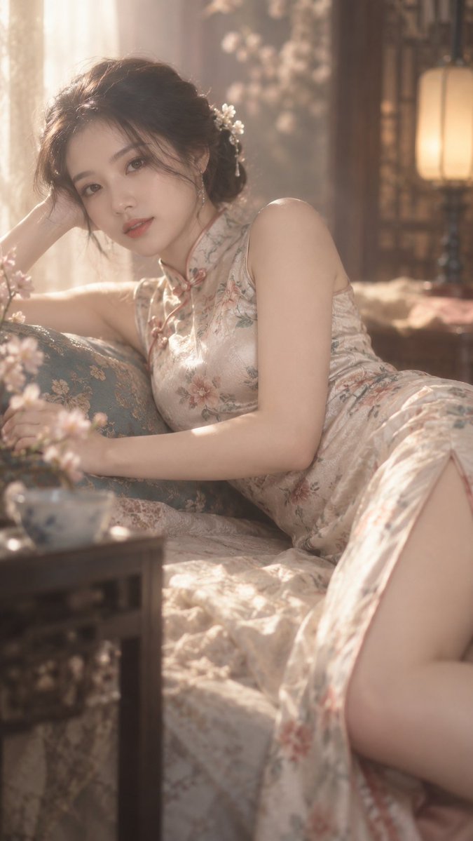 Soft Light Qipao Portrait