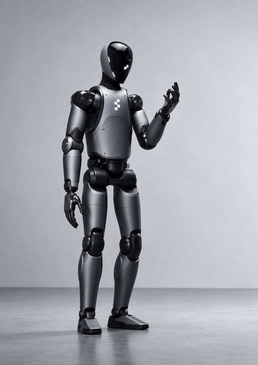 Sleek Gray Humanoid Robot