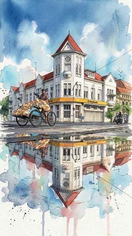 Hybrid Architectural Watercolor Style 2