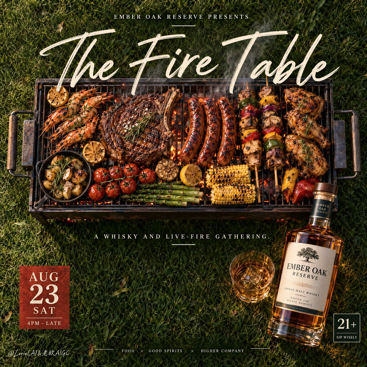 Premium Whisky Outdoor Dining Poster