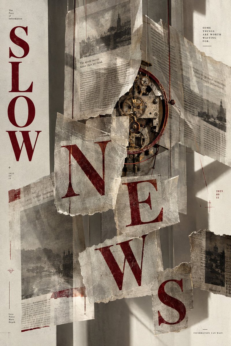 Slow News Archival Poster Prompt