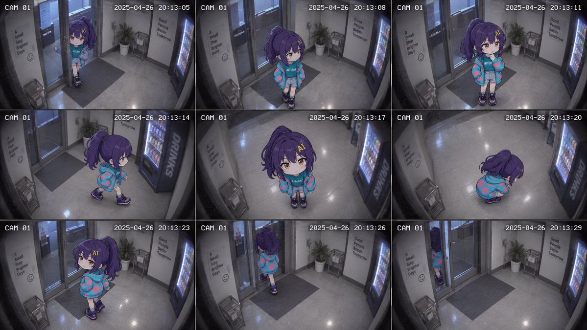Chibi Girl Security Camera Sequence