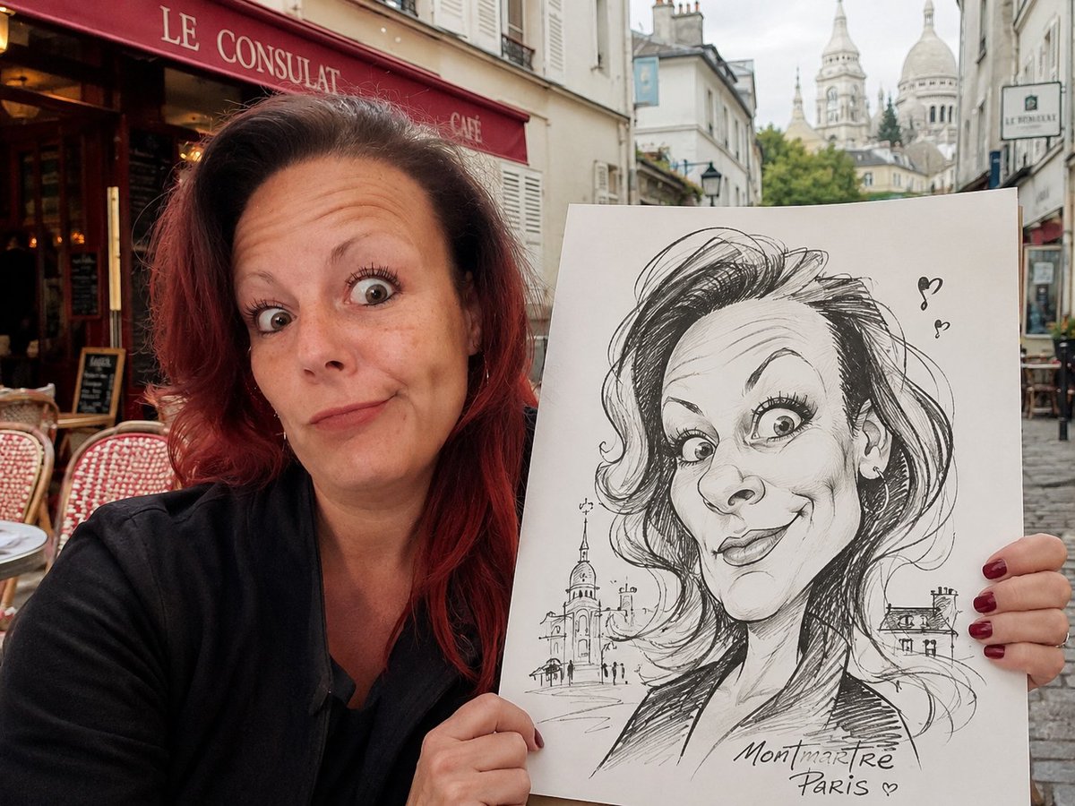 Profile / Avatar - Montmartre caricature portrait - Image 1