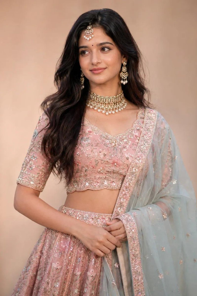 Social Media Post - South Asian bridal lehenga portrait - Image 1