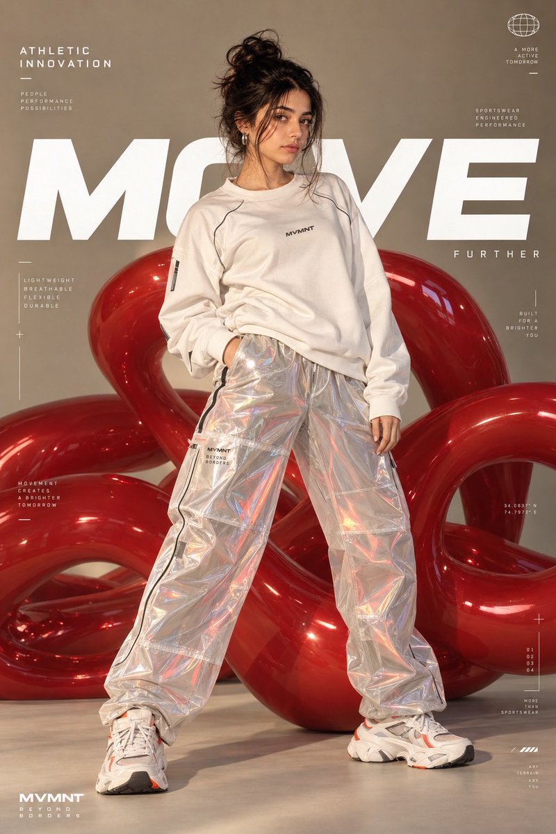 Futuristic Sportswear Campaign Poster Prompt