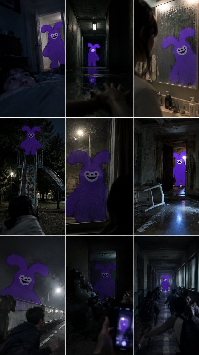 Purple Rabbit Horror Grid