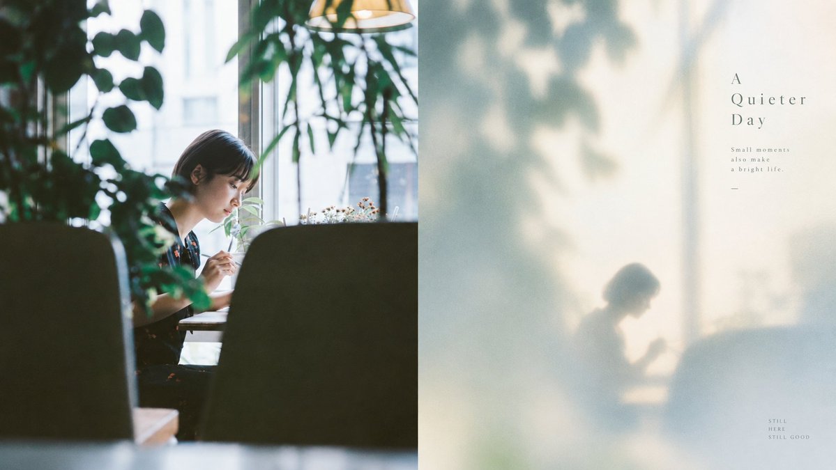Social Media Post - Soft-Focus Diptych of a Quiet Writing Moment - Image 1