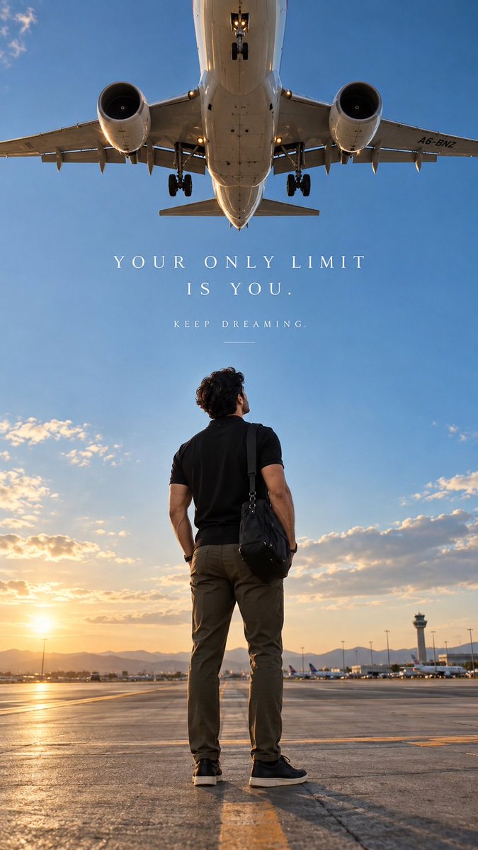 Airport runway motivational poster