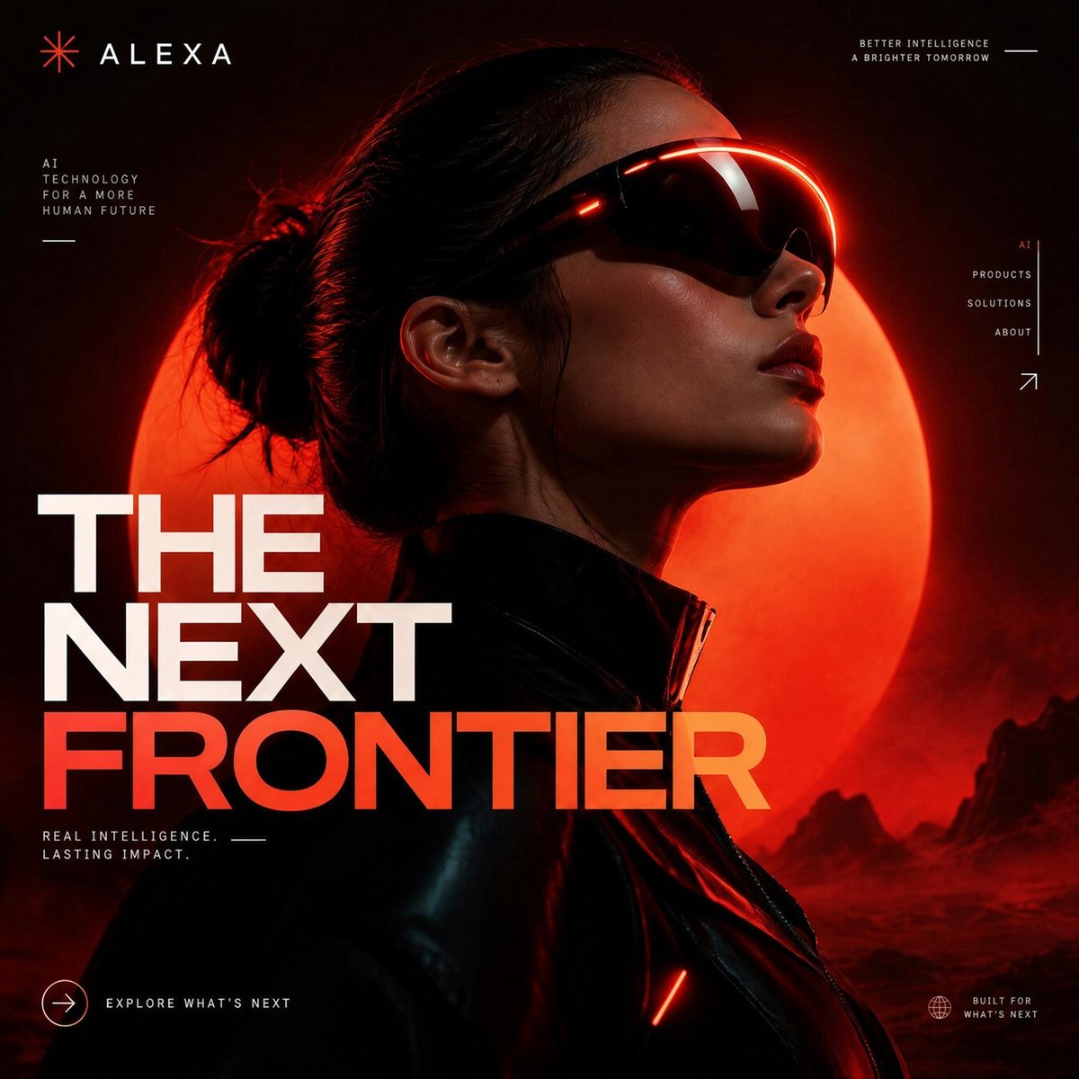Futuristic Tech Editorial Poster Template