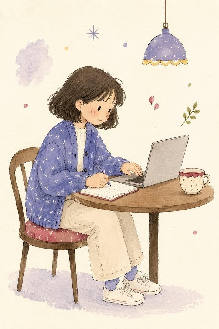 Infographic / Edu Visual - Folk Art Cafe Study Illustration Prompt - Image 4