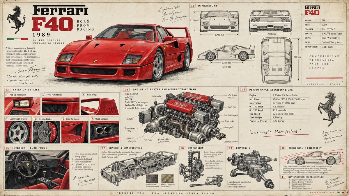 Vintage Automotive Engineering Poster