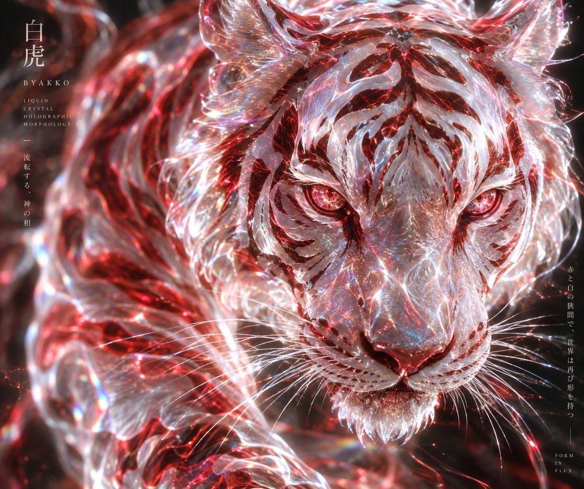 Holographic Liquid Crystal White Tiger