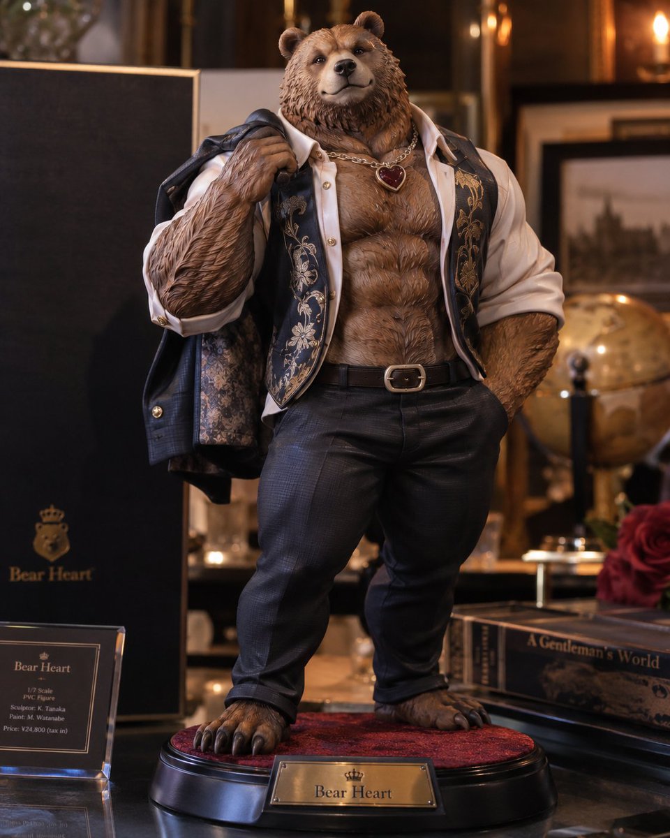 Gentleman Bear Statue Product Shot