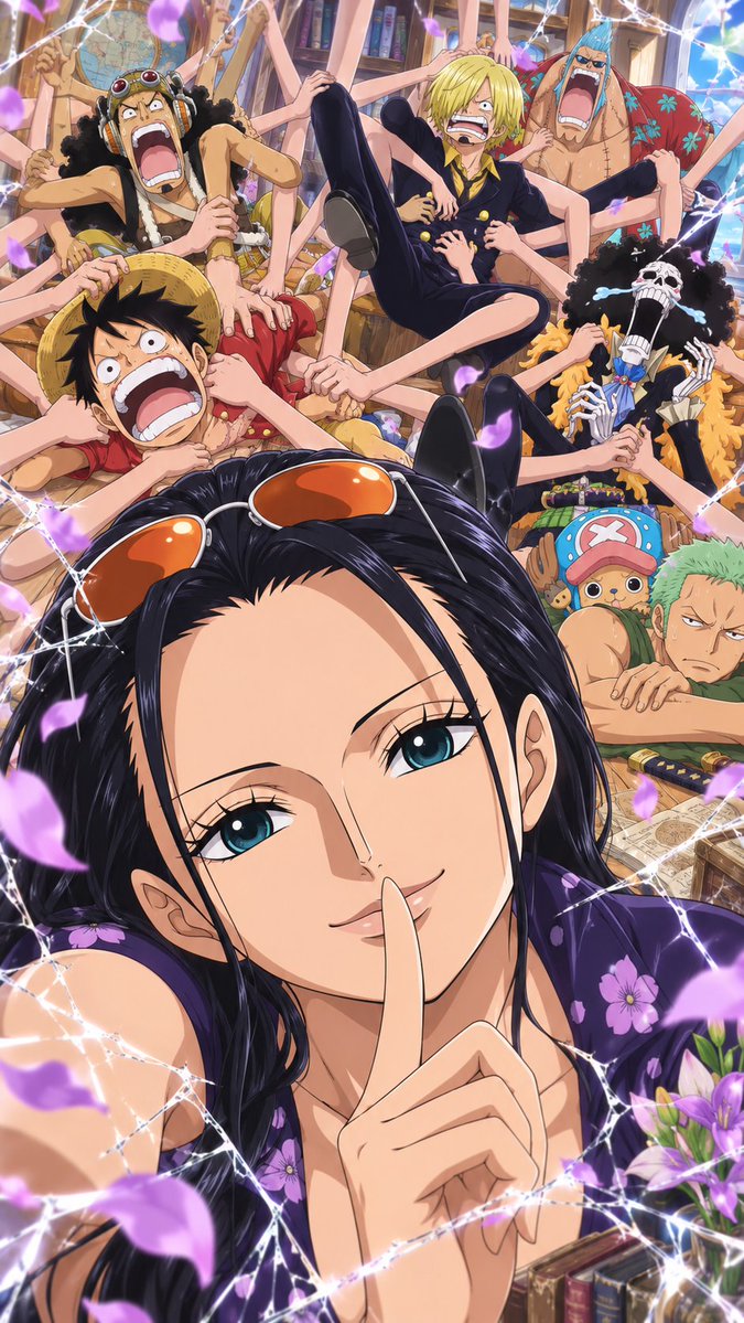 Nico Robin Selfie with Straw Hats