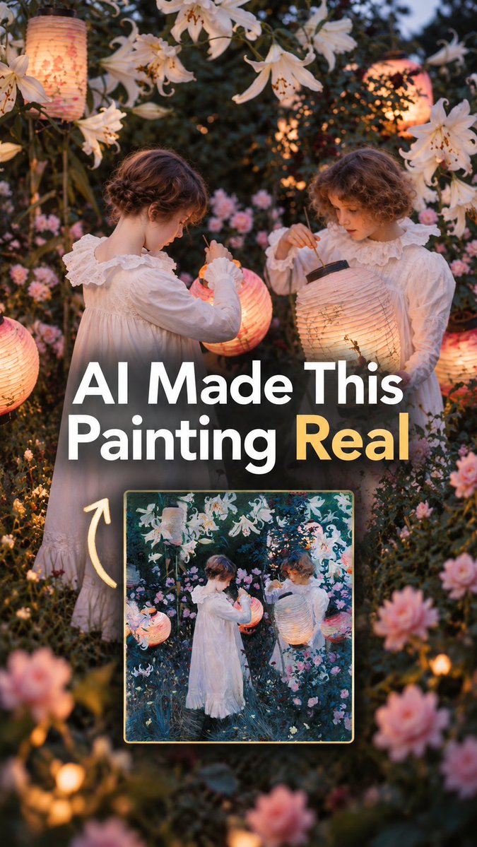 YouTube Thumbnail - AI Realism Thumbnail: Girls with Lanterns - Image 1