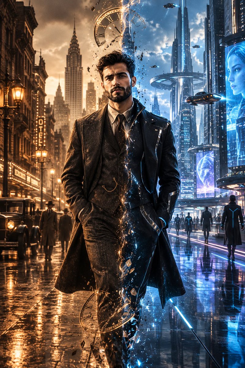 YouTube Thumbnail - GPT Image 2 Surreal Time Split Portrait - Image 1