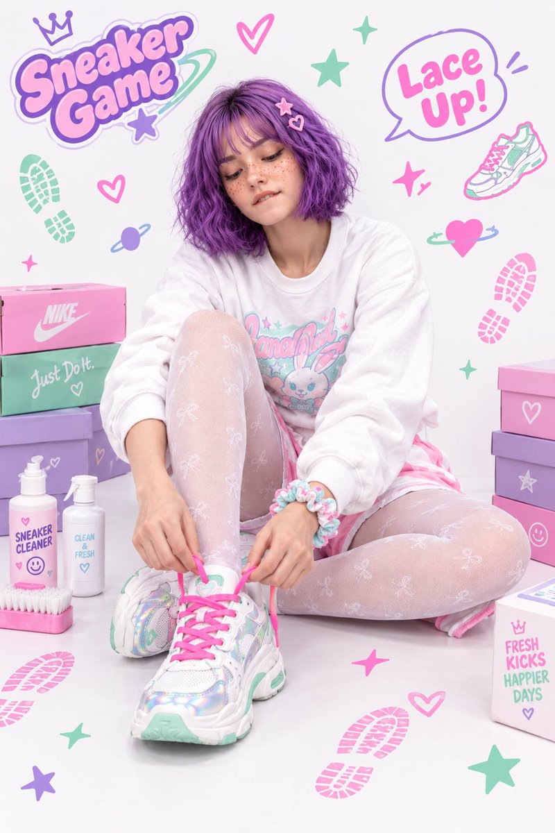 Social Media Post - Y2K Sneaker Editorial Photo - Image 1
