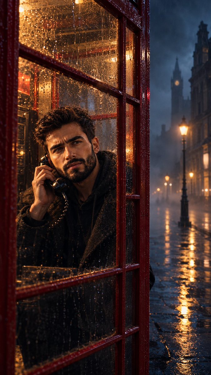 YouTube Thumbnail - Noir Telephone Booth Portrait - Image 1