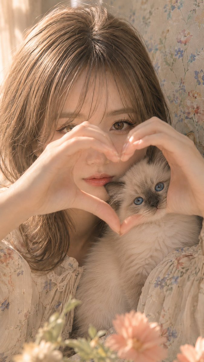 Profile / Avatar - Kitten Heart Portrait Prompt - Image 1
