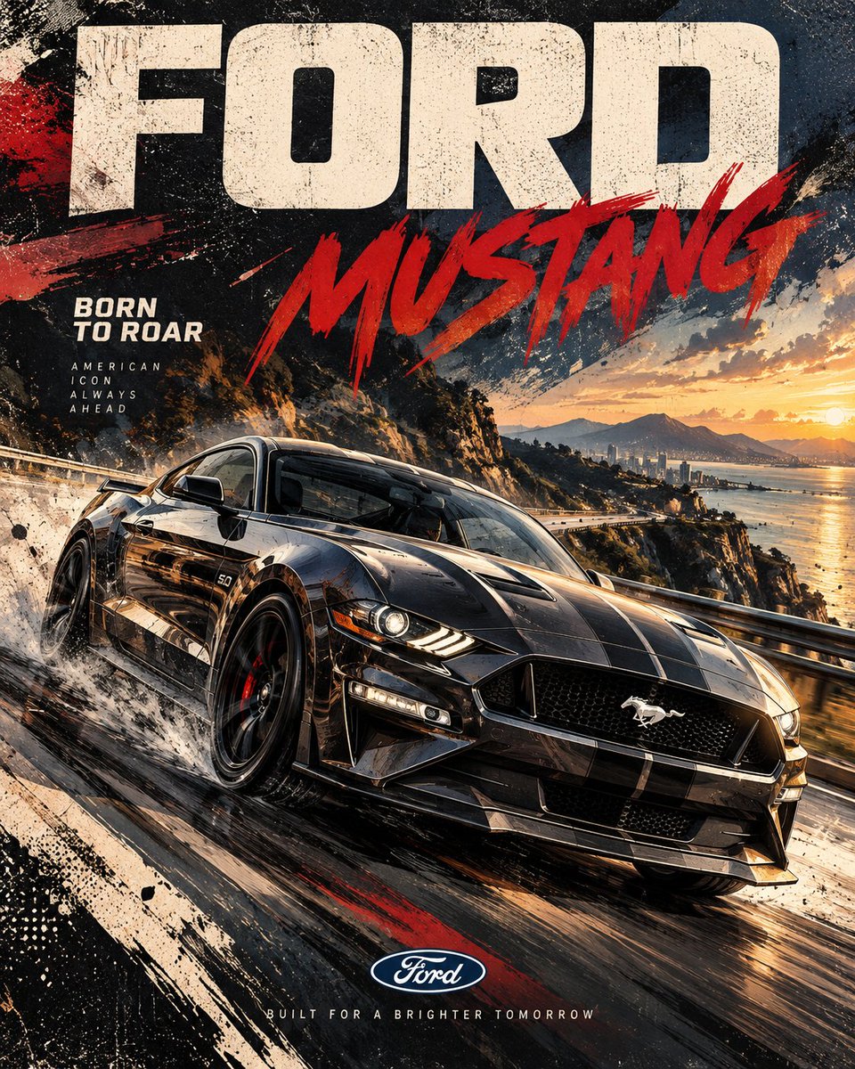 Постер automotive editorial-шаблон