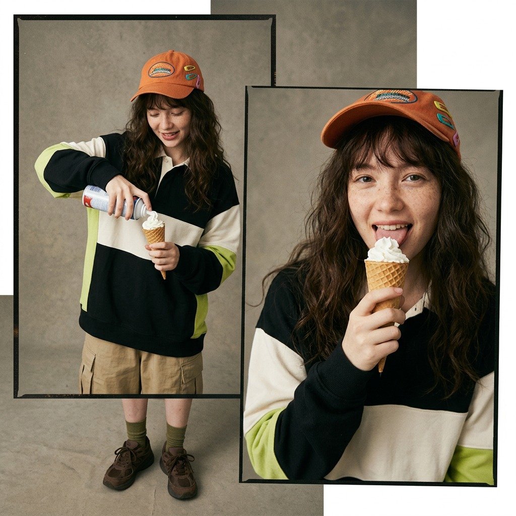 Profile / Avatar - Retro Waffle Photo Collage Prompt - Image 1