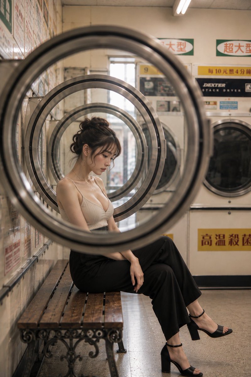 Social Media Post - Laundry Waiting Scene Prompt - Image 1
