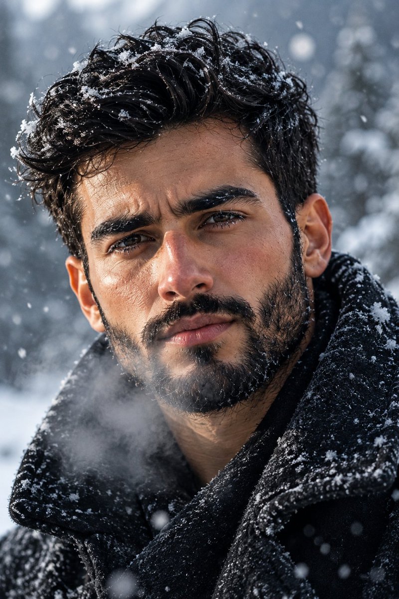 Product Marketing - Cinematic Winter Portrait Man - Image 1