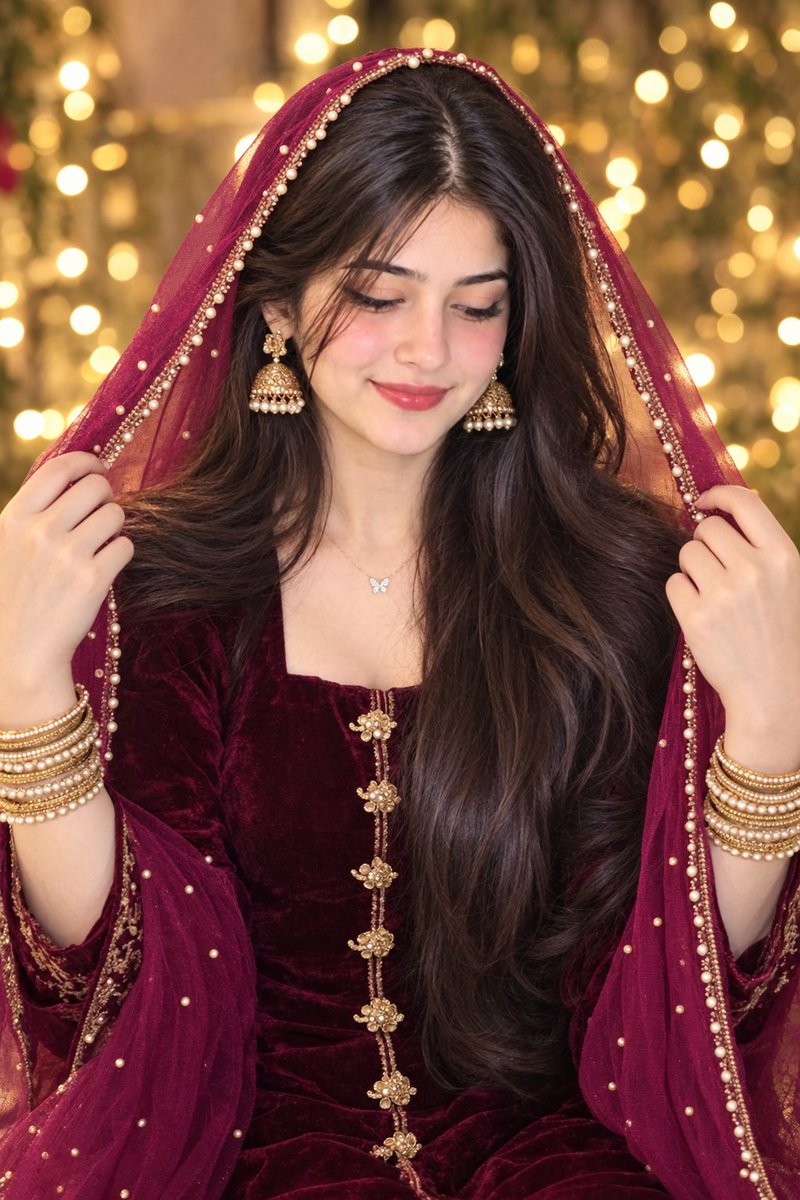 Profile / Avatar - South Asian Woman with Dupatta Portrait