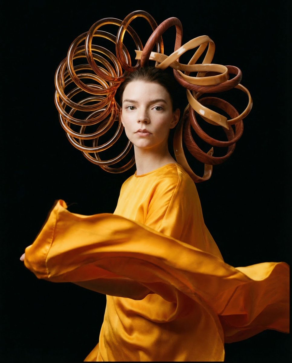 Kinetic Amber Surreal Portrait 4