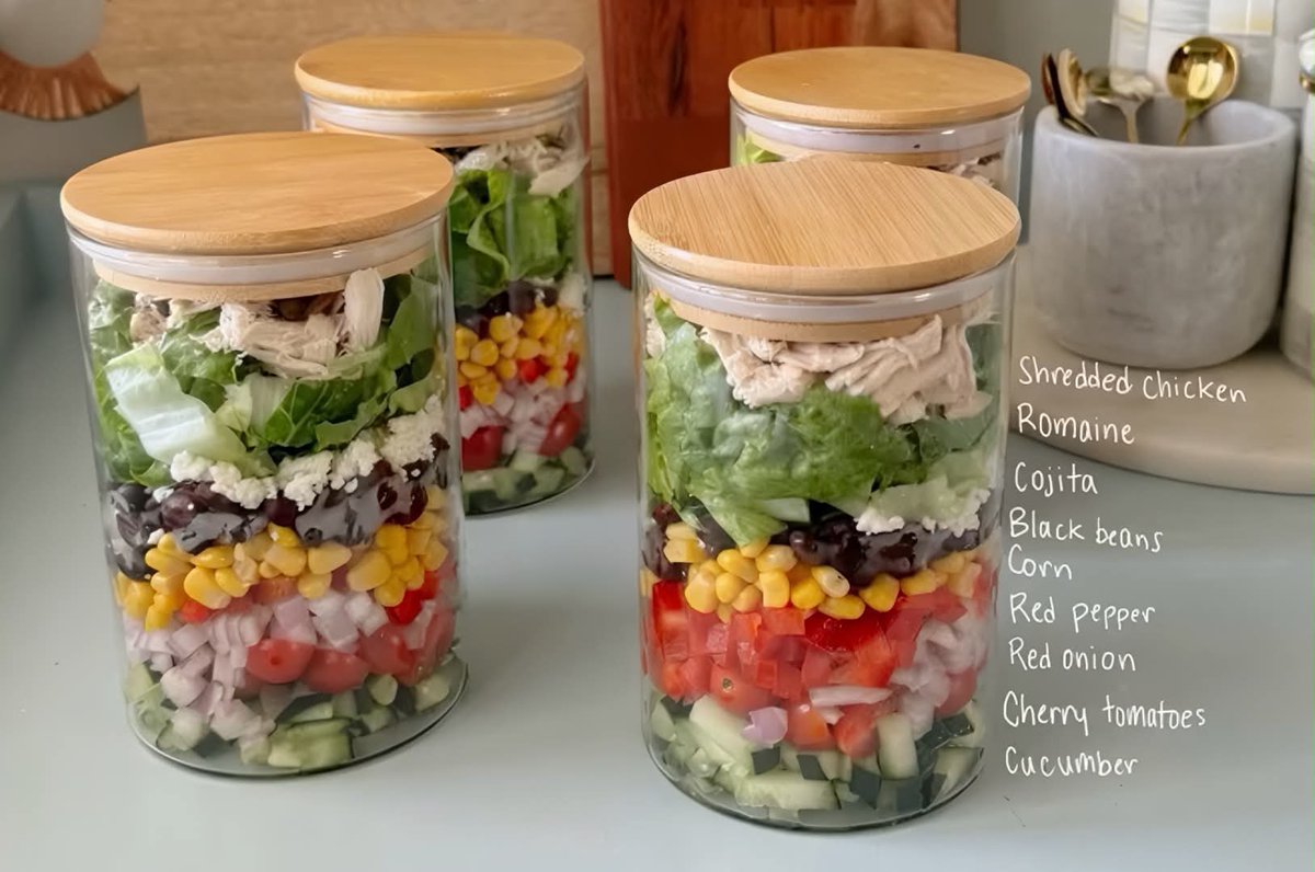 Social Media Post - Photorealistic Meal Prep Jars Food Photography - Image 1