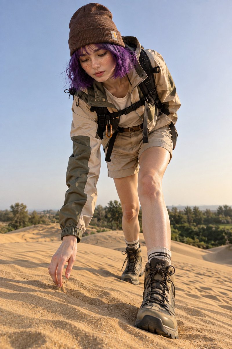 Social Media Post - Hyper-realistic desert adventure portrait - Image 1