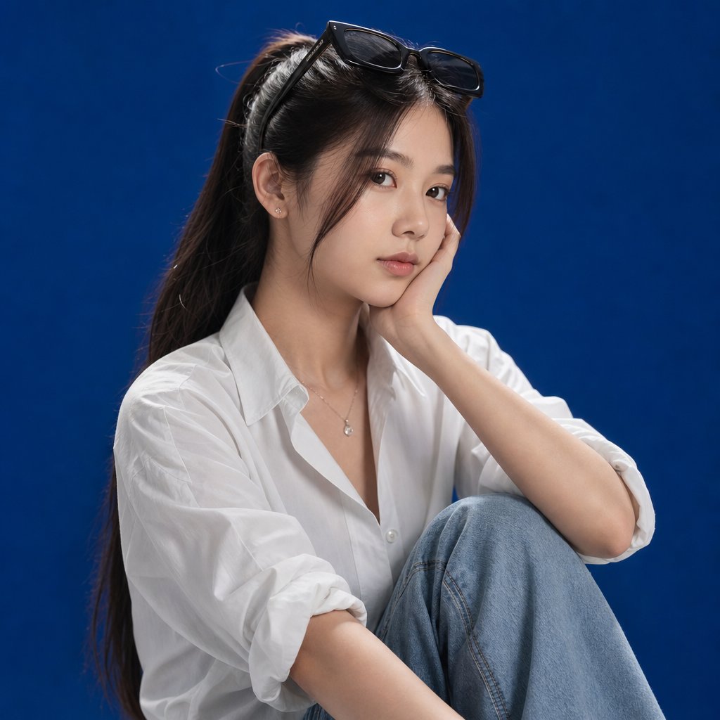 Profile / Avatar - Studio Portrait of Woman with Sunglasses - Image 1